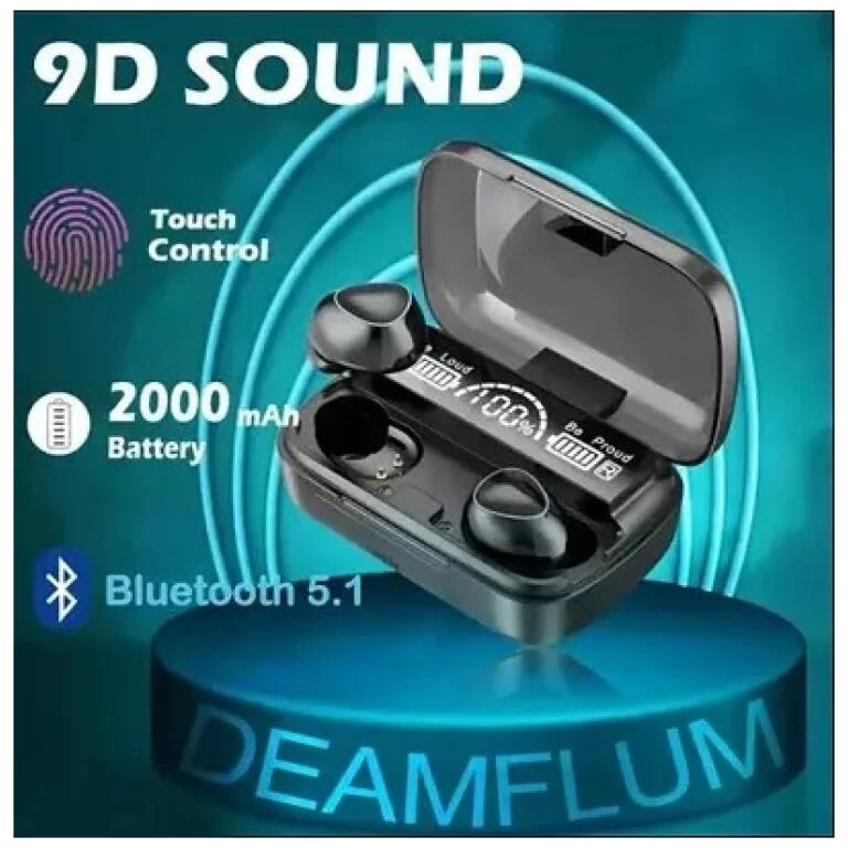 M10 Bluetooth 5.1 Canceling Earbuds LED Display Power Bank Bluetooth Headset Compatible Earphone