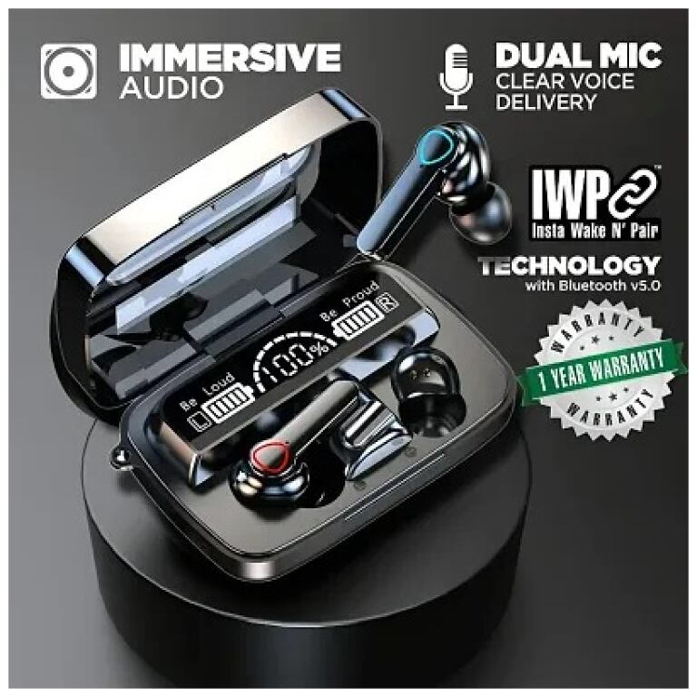 M19 TWS Bluetooth 5.0 Wireless Stereo Earphones Earbuds Waterproof Headphone Headset With Charging Case earphone