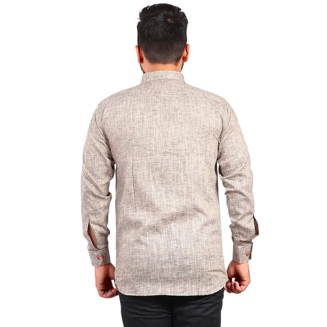 083d3f1e-32d1-4785-8fca-8773131a33df_28334187-originnm80prcnt Aarav Boss Men Light Brown Formal Shirt (Size- X Small)