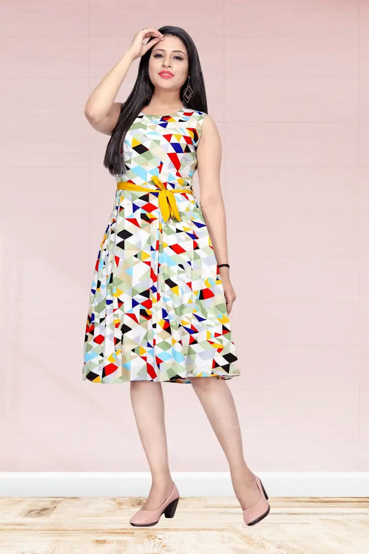 1090ef23-8afa-4051-af77-a547321a8ad0_3921040-originnm80prcnt Stylish Fancy Crepe Printed Knee Length Fit And Flare Dress For Women