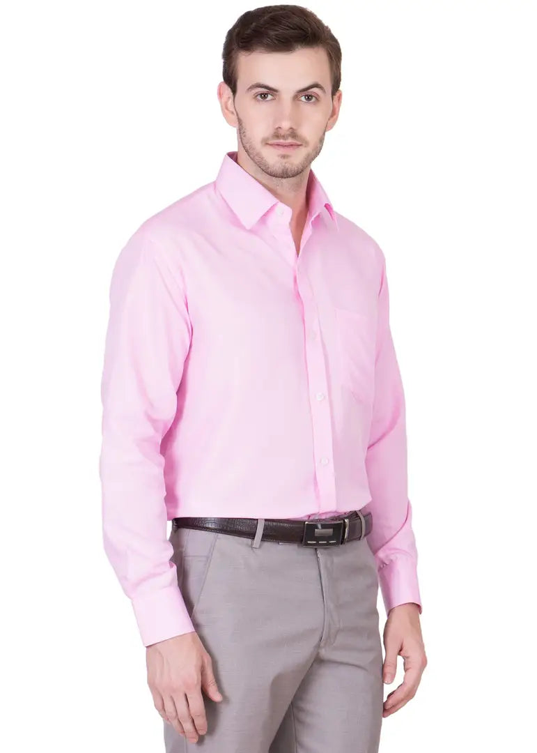 111bb811-3f6a-48a9-bd09-3805eb9883b1_26272168-originnm80prcnt BEING FAB Men's Formal Shirt Cotton Polyester Blend Slim Fit Solid Pink_S