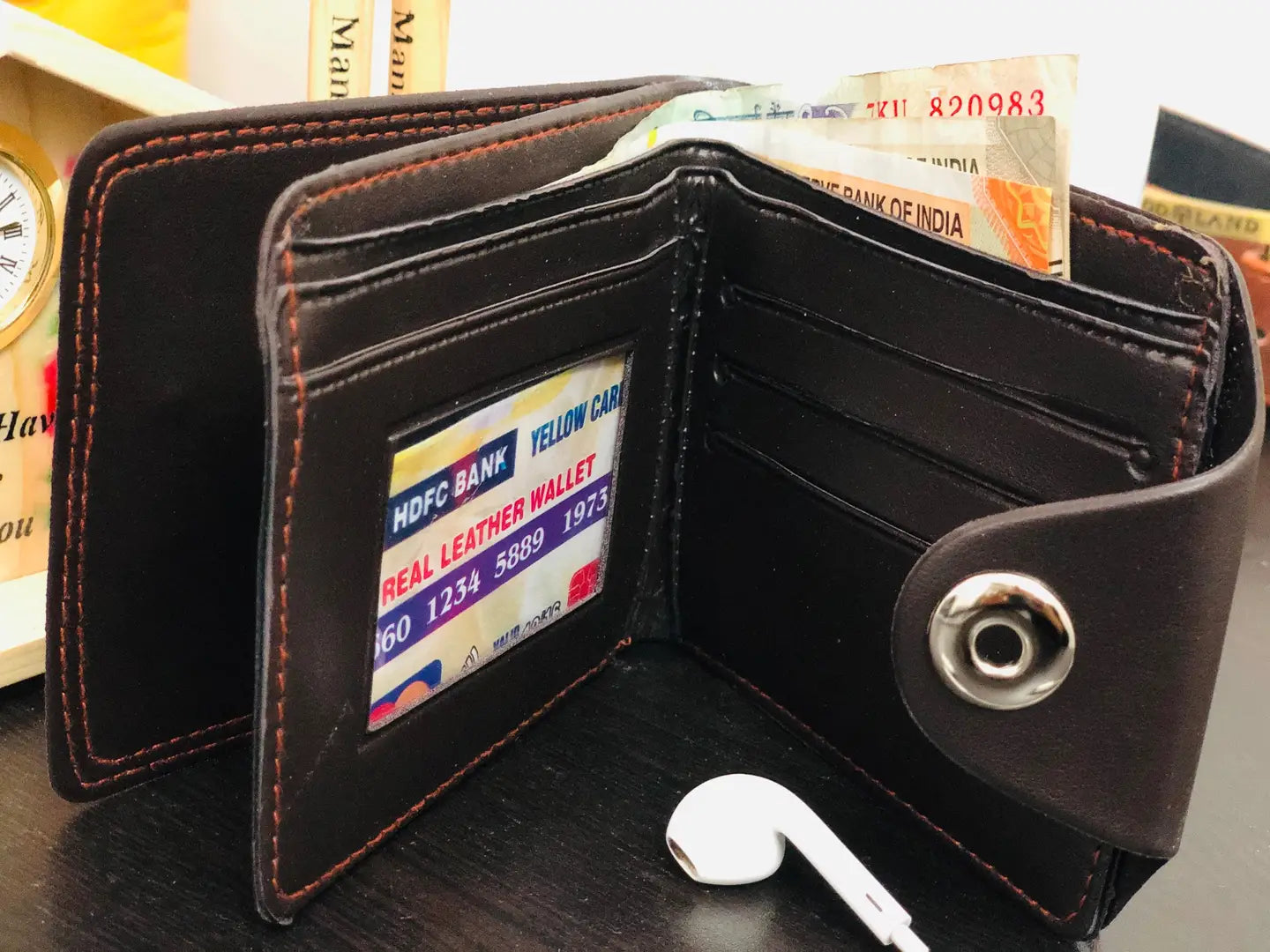 1577961252820_IMG9788-originnm80prcnt Classy Brown Solid Leatherette Two Fold Wallet For Men