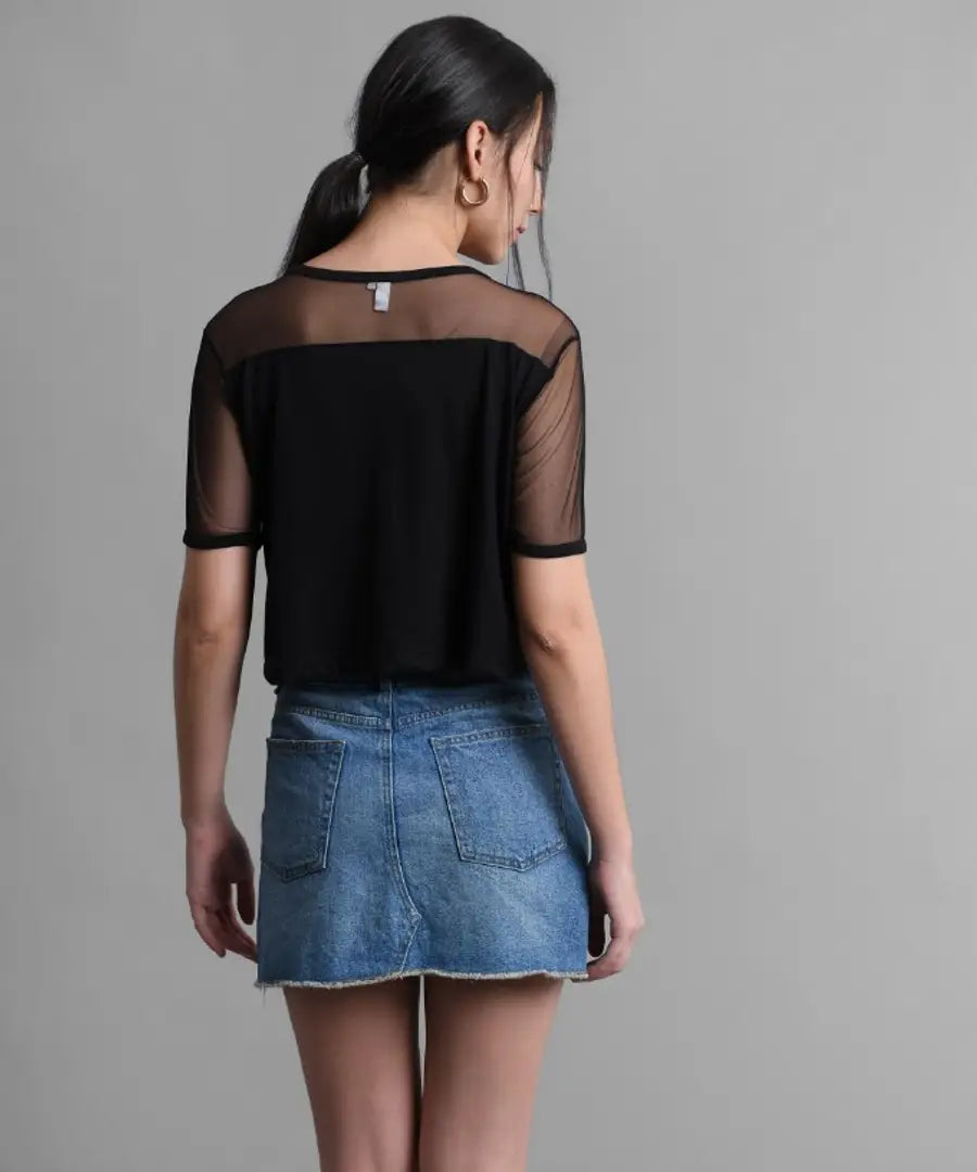 1596543830291_Black_Never_Coast_Print_Top_With_Net_Yoke__4_-originnm80prcnt Black Never Coast Print Top With Net Yoke