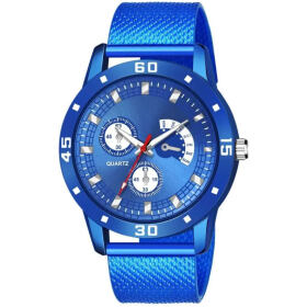 Analogue Mens Pu Belt Watch