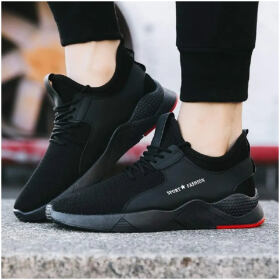 black color sport shoe