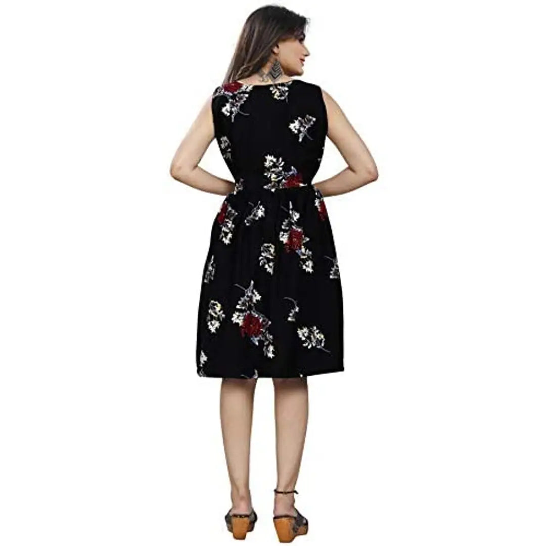 1661450024503_1054_58_41hy4tKcWL.AA500-originnm80prcnt AA Creation Crepe Striped Floral Short Western Dress for Women 137_S One Piece Dresses for Women Casual