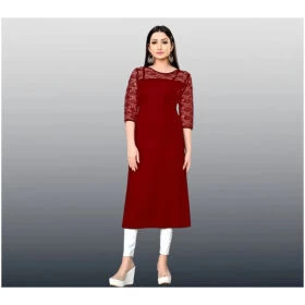 Classic Crepe Solid Kurtis for Women