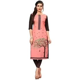 Crepe Printed Straight Kurti