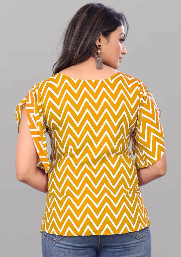 1677159689351_603-B-originnm80prcnt Casual Petal Sleeves Printed Women Yellow Top