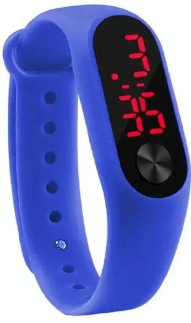 1677834761785_Blue-originnm80prcnt Blue Cool LED Colourful Watches Kids Boys Fit bands pack of 1