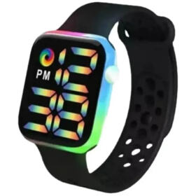 Black Disco light Square LED Watch Digital Watch - For Boys Girls pack of 1