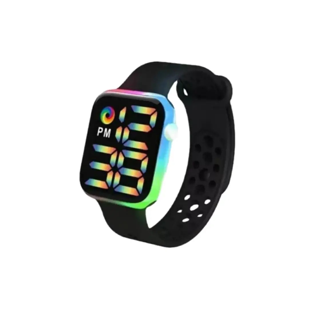 1677918189892_Picsart_22-12-01_13-23-18-899-originnm80prcnt Black Disco light Square LED Watch Digital Watch - For Boys Girls pack of 1