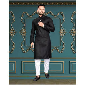 Classic Cotton Blend Solid Kurtas for Men