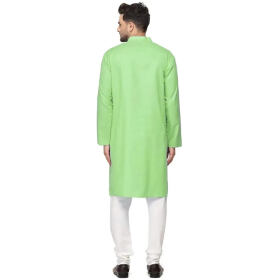 Stylish Fancy Cotton Blend Straight Kurta For Men