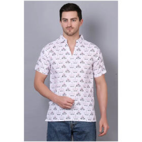 AXOLOTL Premium Jai Shree Ram Khadi Cotton Men Short Kurta