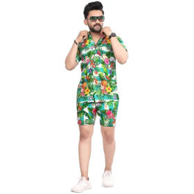 Men Printed Top Shorts Set, Fancy Designer Men night suit