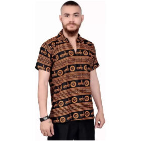 Classic Cotton Printed Short Kurta for Men