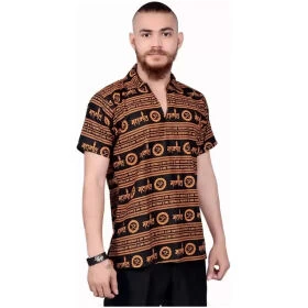 Classic Cotton Printed Short Kurta for Men