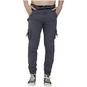 Beautiful Cotton Solid Regular Cargos For Men