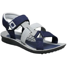 Genial Stylish Blue Synthetic Leather Casual Sandals For Men