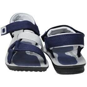 Genial Stylish Blue Synthetic Leather Casual Sandals For Men