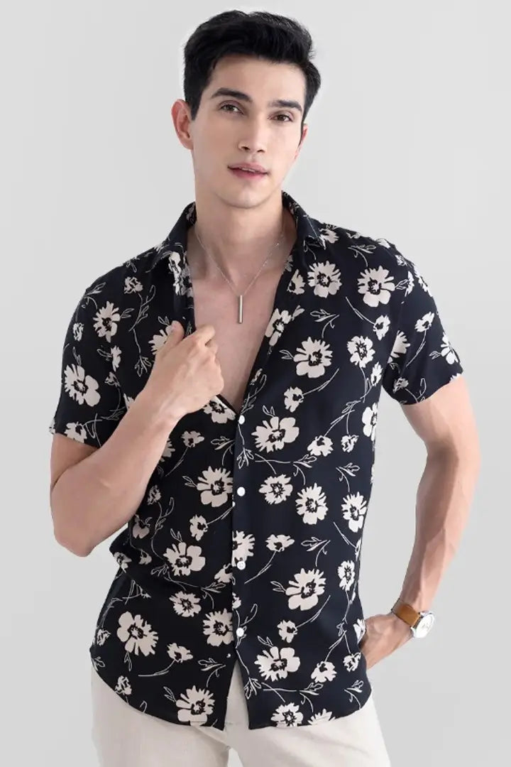 1686127033632_AZ49__3_-originnm80prcnt Black Floral Stretchable Shirt