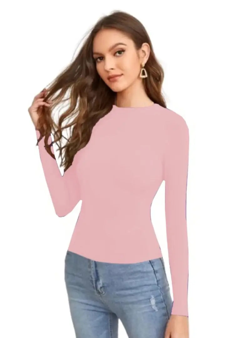1686201174668_Top-467_Empire_Peach-B-originnm80prcnt Casual Polyester Blend Round Neck Long Sleeves Stylish Top