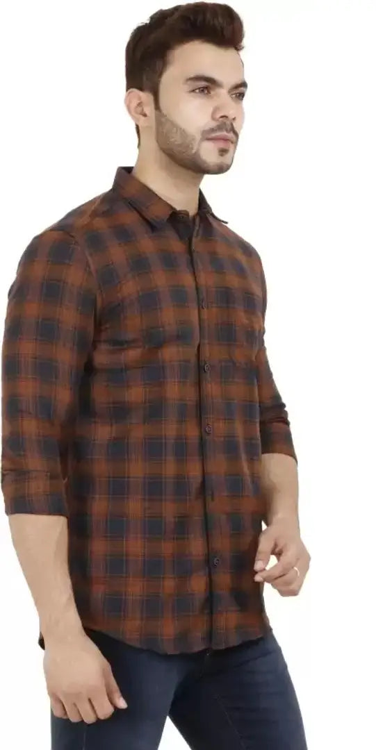 1686457844418_brown_check_1-originnm80prcnt Casual Shirts For Men