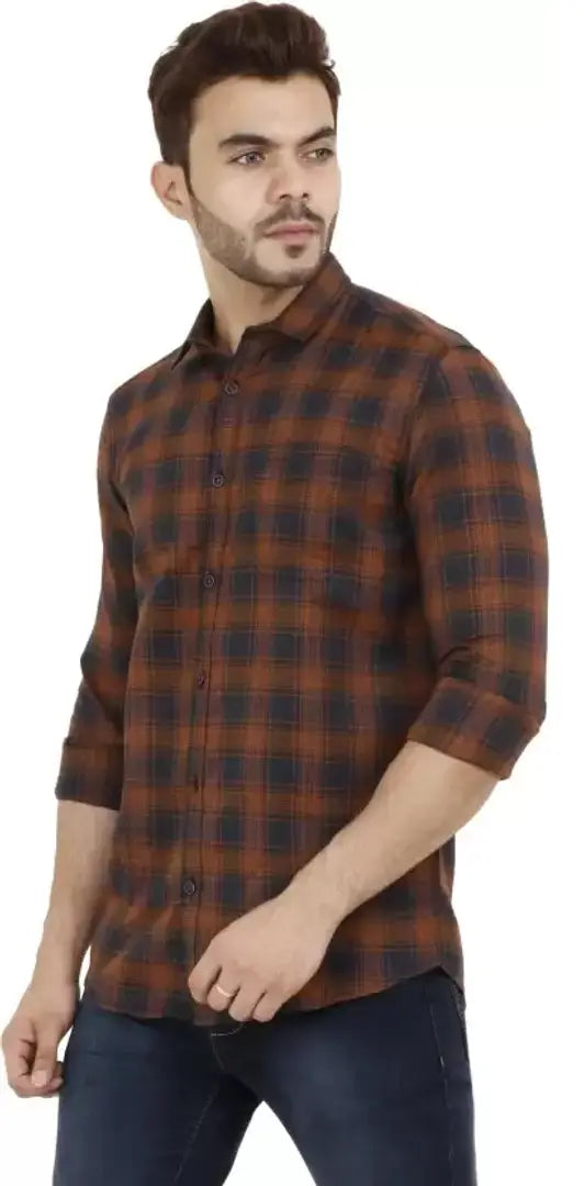 1686457845237_brown_check_2-originnm80prcnt Casual Shirts For Men