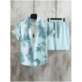 Classic Printed Night Wear Top and Bottom for Men