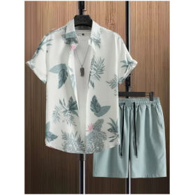 Classic Printed Night Wear Top and Bottom for Men