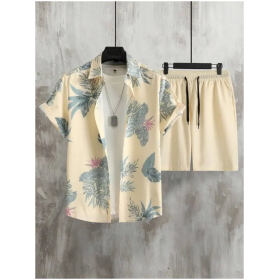 Classic Printed Night Wear Top and Bottom for Men