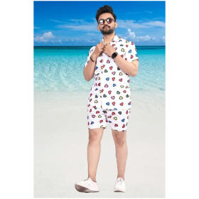 Men Cottan Night Suit DM-132 White Hart