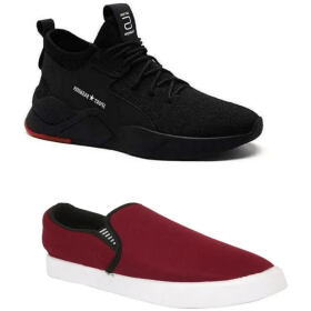 Sneakers and loafers combo shoes pack of 2 for men|