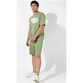 MEN PLAIN COTTON T-SHIRT HALF SLEEVE AND SHORTS PANT WITH POCKT