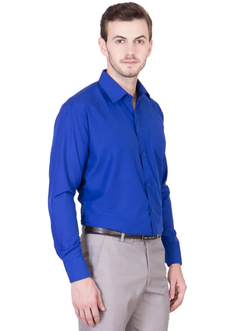 16b5a253-f011-49b0-a515-1e2732860402_26272168-originnm80prcnt BEING FAB Men's Formal Shirt Cotton Polyester Blend Slim Fit Solid Blue_S