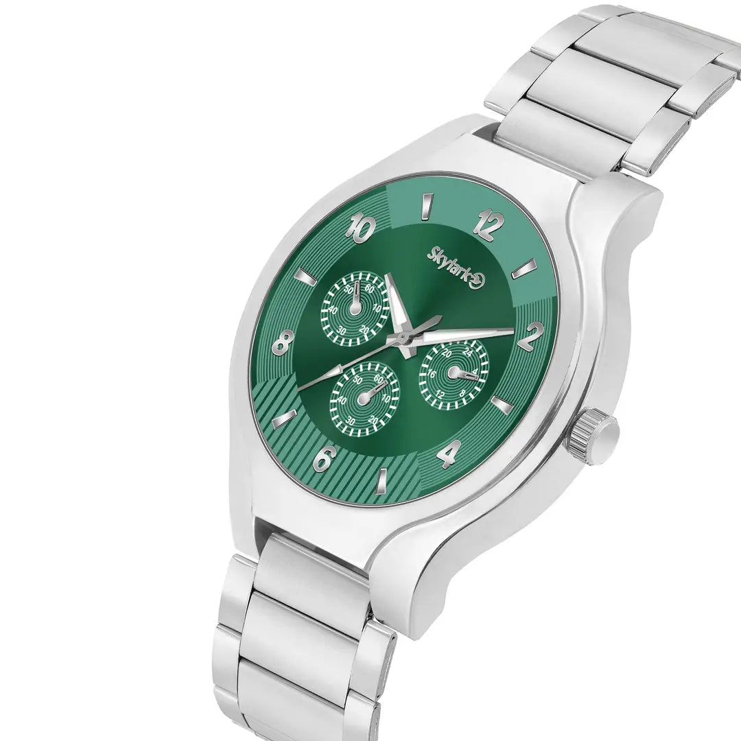 232485d9-4180-4117-87a7-3f75bf913b9d_11480100-originnm80prcnt Analog Green Dial Business Stainless Steel coronagraph styleCausal party wear watch for Men boys