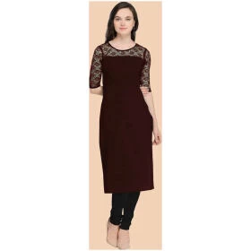 Trendy Maroon Crepe Kurti For Women