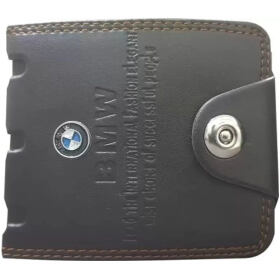 Designer Black PU Solid Two Fold Wallet For Men