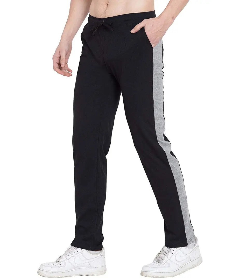 3950539f-c8ea-4f7e-bb08-72b8a3b70d8a_23113882-originnm80prcnt EPROR Men's Cotton Casual Contrast Trousers Black Grey, Medium (Pack of 1)