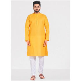 Classy Cotton Solid Kurta For Men