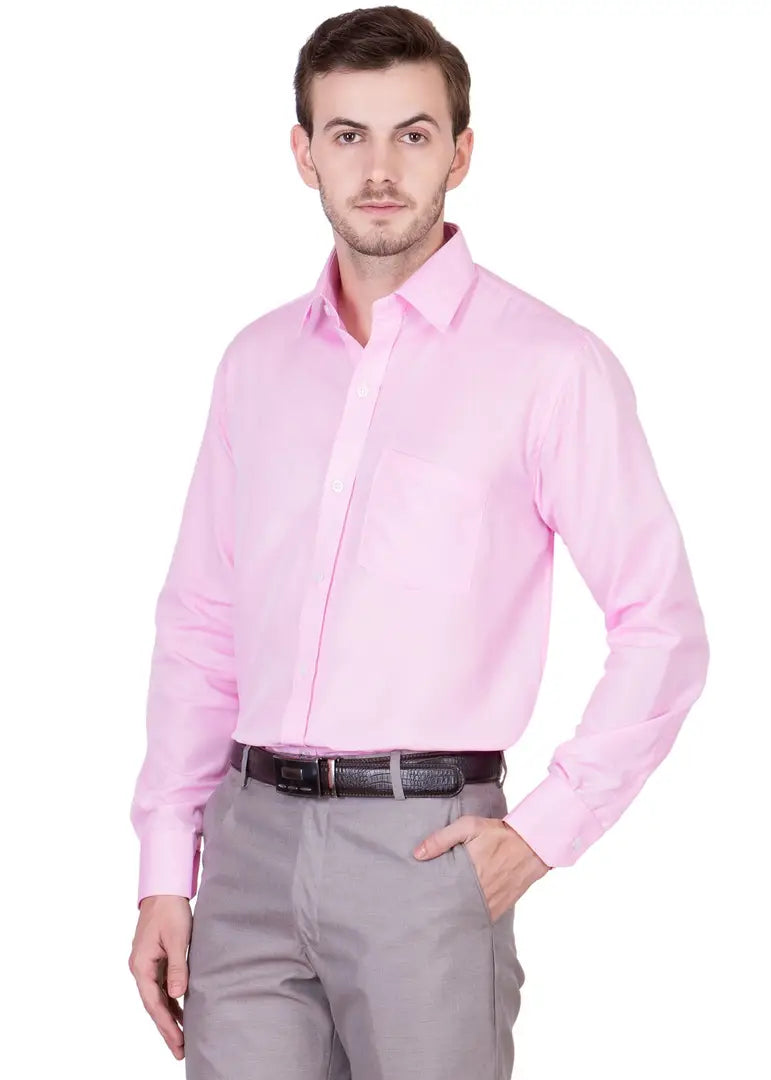 55292294-0a45-4546-950e-413dd2ad50dc_26272168-originnm80prcnt BRCommunication Men's Cotton Blend Slim Fit Full Sleeve Formal Shirt (Light Pink, Medium)