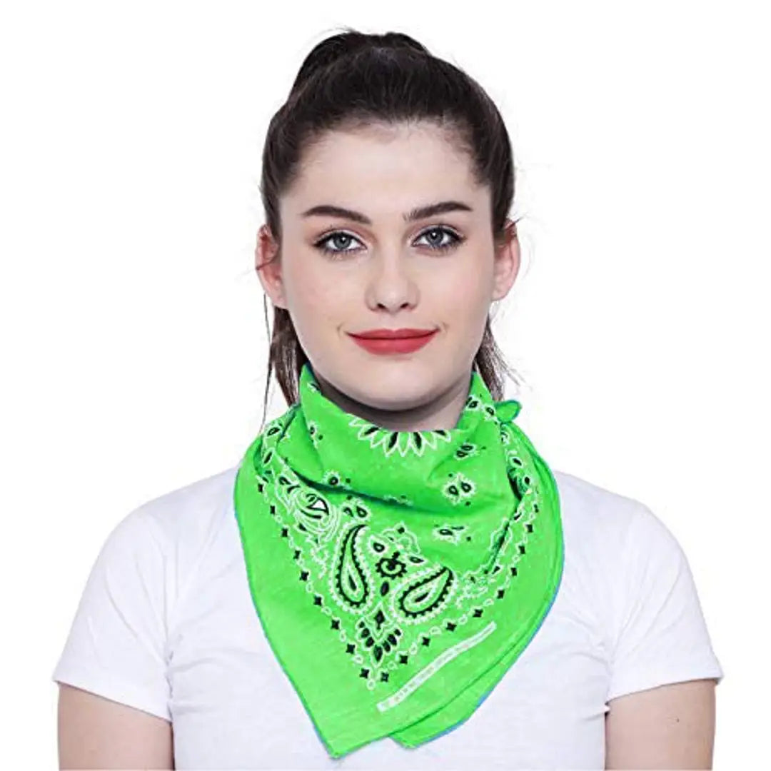 55fa58f8-f144-4e70-80b7-3edf659910dd_18893698-originnm80prcnt Aashirwad Craft Pure Cotton Bandanas Paisley Pattern Scarf for Men Women Cowboy Handkerchief (50cm) (Green)