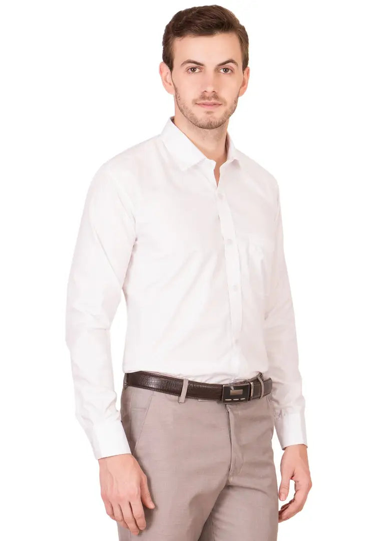 5ca4176b-993e-4cf7-b556-2097f1bc7a61_26272168-originnm80prcnt BEING FAB Men's Solid Regular fit Casual Shirt (BFWHTSHT02-40_White M)