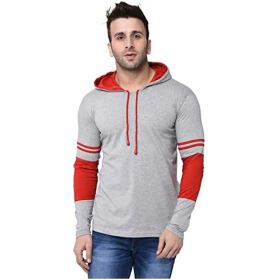 Aarcadian Men's Regular Fit Designer Hood Full T-Shirt
