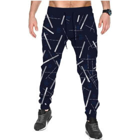 AOP Mens Track Pant (L, Navy)