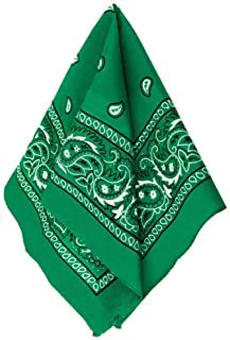 b94718df-a5b0-46ba-9ffd-e4e3149f2a24_18893698-originnm80prcnt Aashirwad Craft Pure Cotton Bandanas Paisley Pattern Scarf for Men Women Cowboy Handkerchief (50cm) (Green)