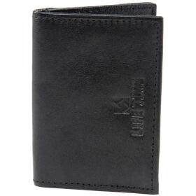 Designer Black Leather Solid Card Holder For Men