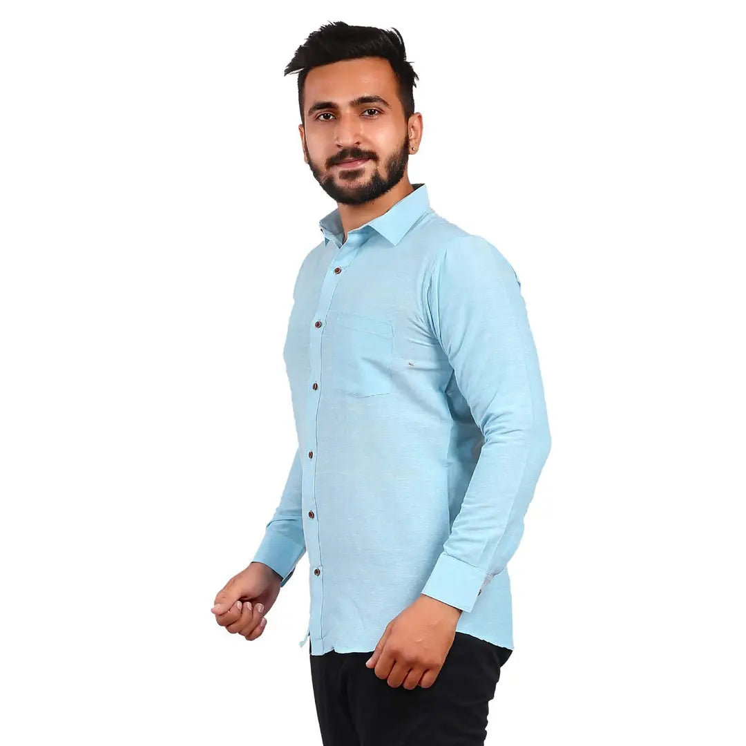 bf2adec6-d495-4cd6-a49c-9576512de9bc_28334187-originnm80prcnt Aarav Boss Men Sky Blue Formal Shirt (Size- Medium)