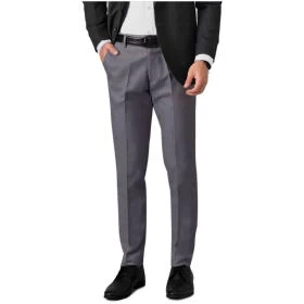 ELANHOOD Men's Slim Fit Formal Trousers/Pant (28, Dark Grey)